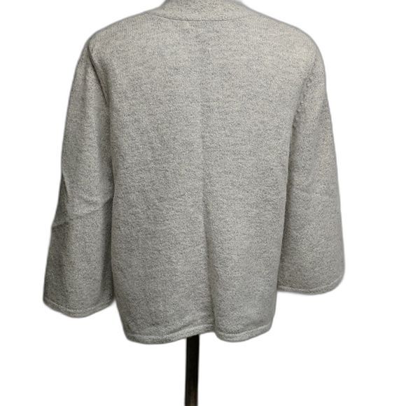 Carole Little Lamb's Cardigan Women Medium Open Front Wool & Angora Beige M - Picture 4 of 8